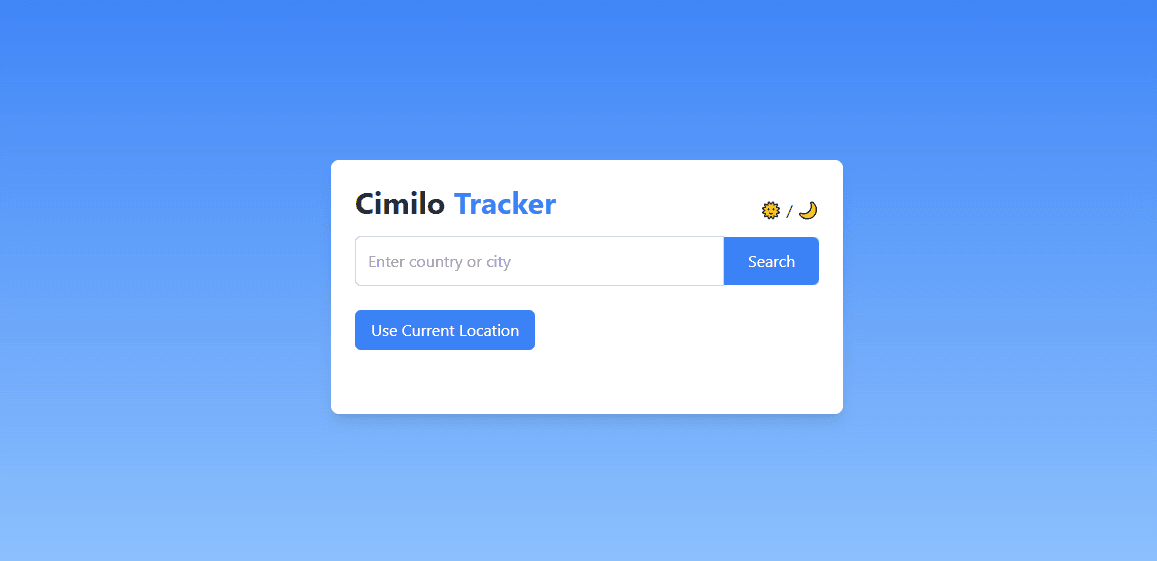 Cimilo Tracker screenshot